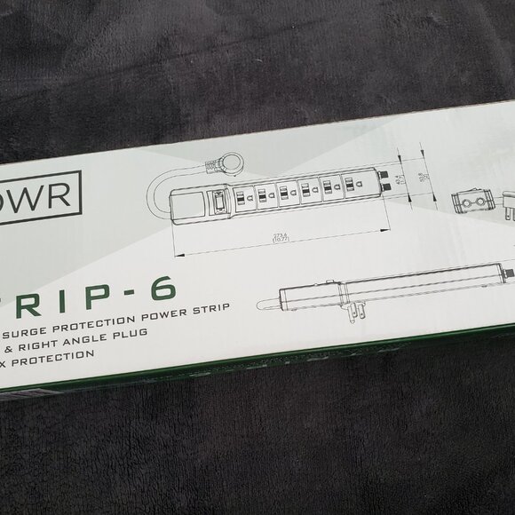 (NWT) Powr Strip-6 Outlet Commercial Surge Protector Power Strip - Picture 4 of 4